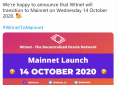 去中心化预言机项目 Witnet 确认主网上线日期为 10 月 14 日