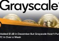 GBTC在12月增加了$ 1.6B，但Grasdfsyscasdfsle在一周内未购买任何BTC