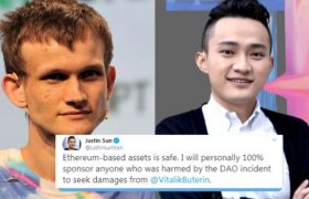 Tron创始人JustinSun威胁要从VitalikButerin寻求赔偿