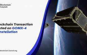 在GOMX-4星座上测试的区块链交易