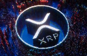 XRP币价格跌落导致结局，也形成对称的三角形